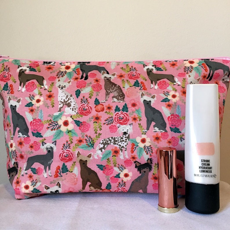 Chinese Crested Dog Print Makeup/Cosmetic Bag