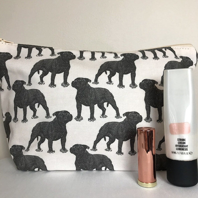 Staffordshire Bull Terrier Dog Print Makeup/Cosmetic Bag