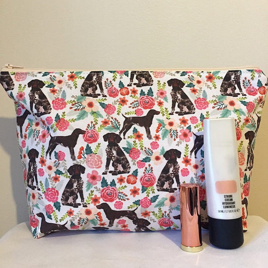 German Short Haired Pointer Dog Print Makeup/Cosmetic Bag