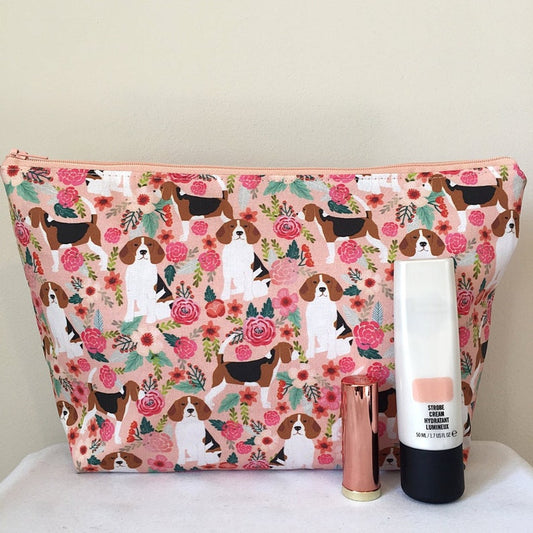 Beagle Dog Print Makeup/Cosmetic Bag