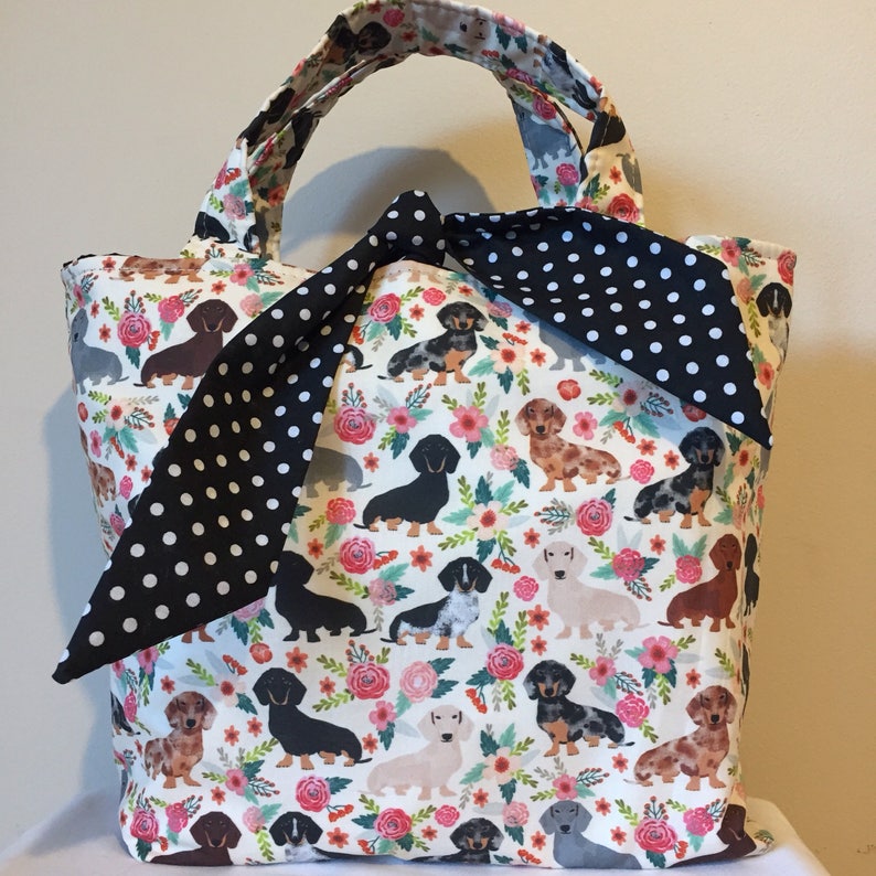 Dachshund Dog Print Handbag