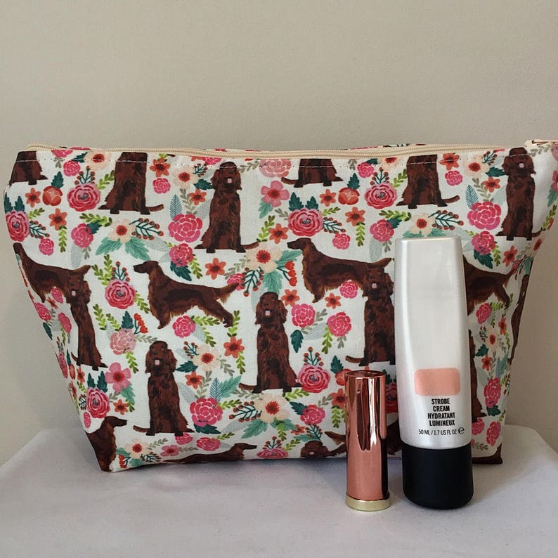 Irish Setter Dog Print Makeup/Cosmetic Bag