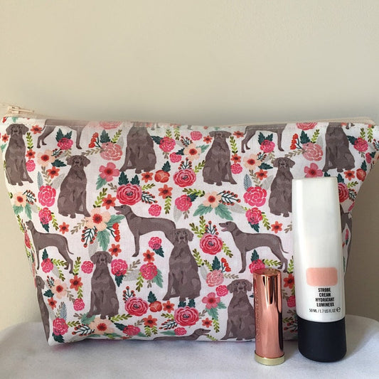 Weimaraner Dog Print Makeup/Cosmetic Bag