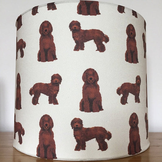Labradoodle Dog Print Fabric Lampshade