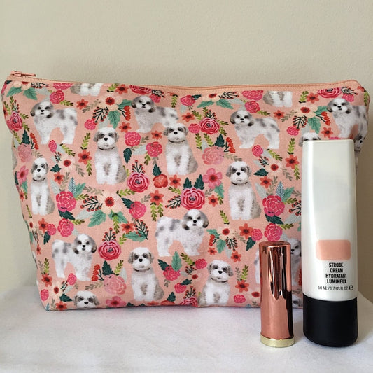 Shih Tzu Dog Print Makeup/Cosmetic Bag