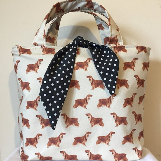 English Cocker Spaniel Dog Print Handbag