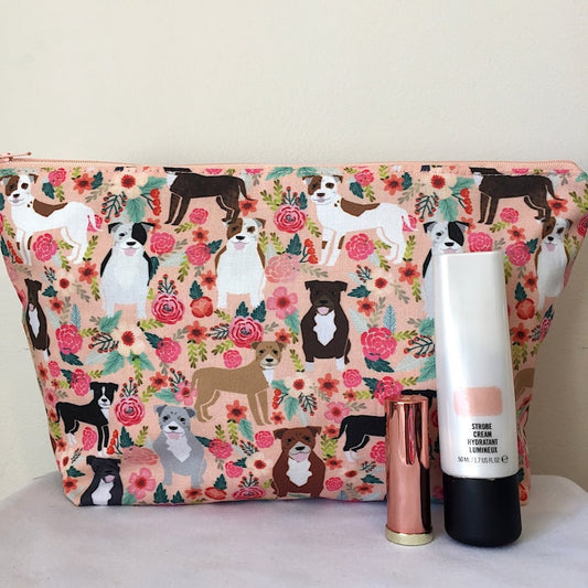 Staffordshire Bull Terrier Dog Print Makeup/Cosmetic Bag