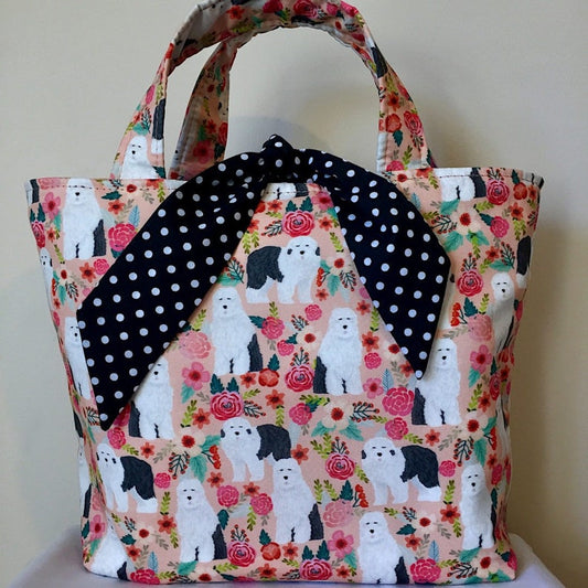 Old English Sheepdog Print Handbag