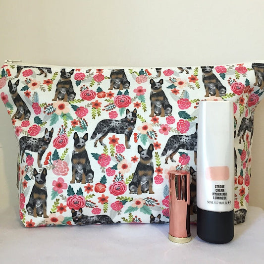 Australian Cattle Dog Print Makeup/Cosmetic Bag