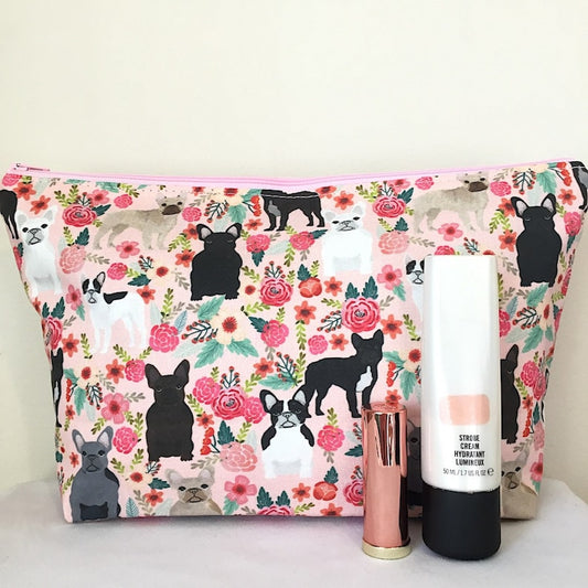 French Bulldog Print Make-up/Cosmetic Bag