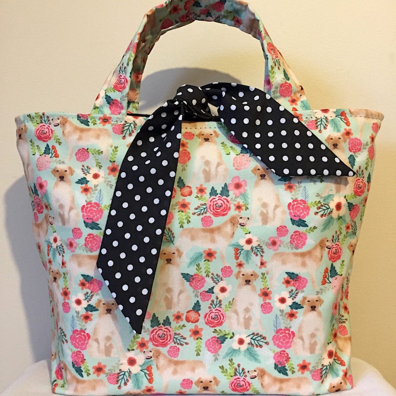 Labrador Yellow Dog Print Handbag