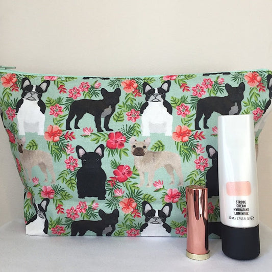 French Bulldog print Makeup/Cosmetic Bag