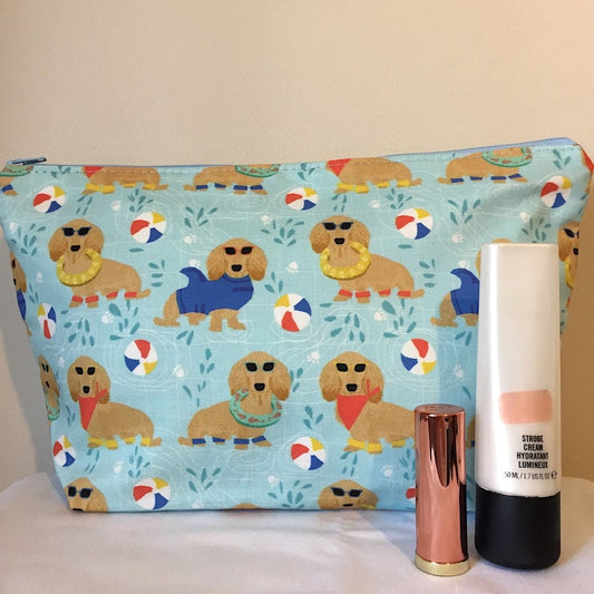 Dachshund Dog Print Makeup/Cosmetic Bag