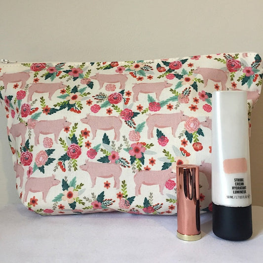 Pig Print Makeup/Cosmetic Bag