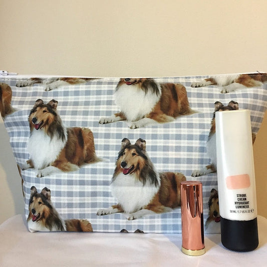 Collie Dog Print Make-up/Cosmetic Bag