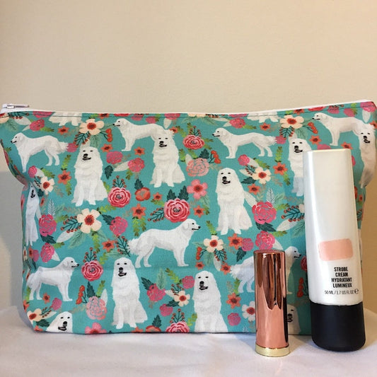 Great Pyrenees Dog Print Makeup/Cosmetic Bag