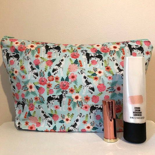 Great Dane Dog Print Makeup/Cosmetic Bag
