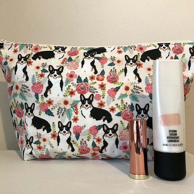 Corgi Dog Print Makeup/Cosmetic Bag