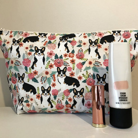 Corgi Dog Print Makeup/Cosmetic Bag