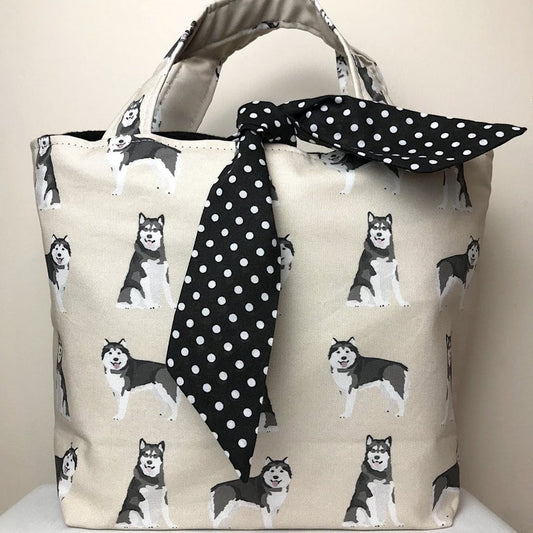 Alaskan Malamute Dog Print Handbag