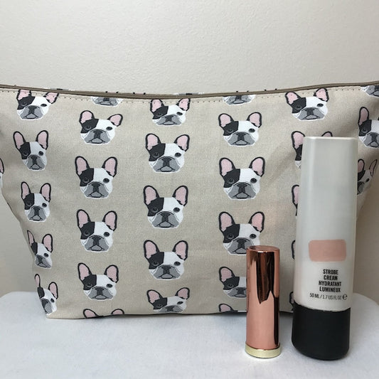 French Bulldog Print Makeup/Cosmetic Bag