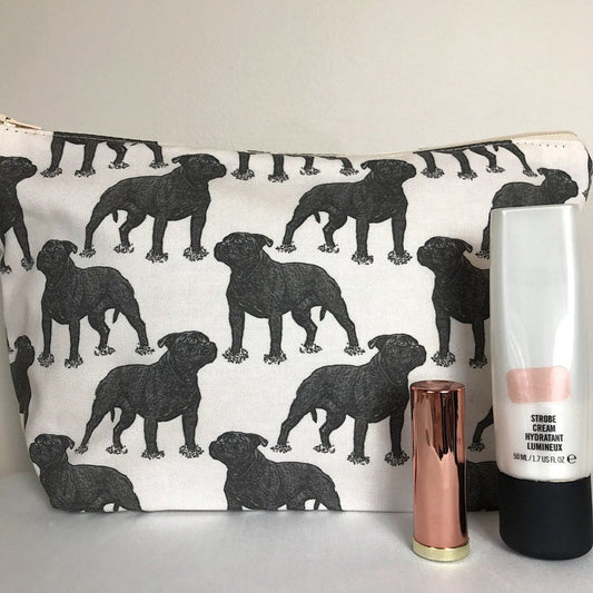 Staffordshire Bull Terrier Dog Print Makeup/Cosmetic Bag