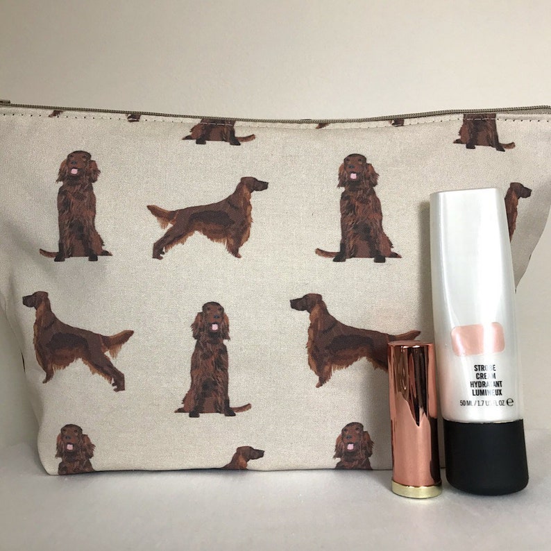Irish Setter Dog Print Makeup/Cosmetic Bag