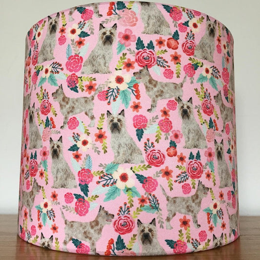 Soft Coated Wheaten Terrier Dog Print Fabric Lampshade