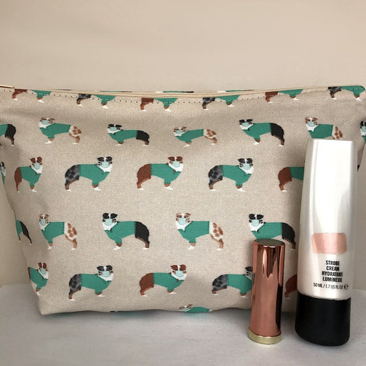 Australian Shepherd Dog Print Makeup/Cosmetic Bag