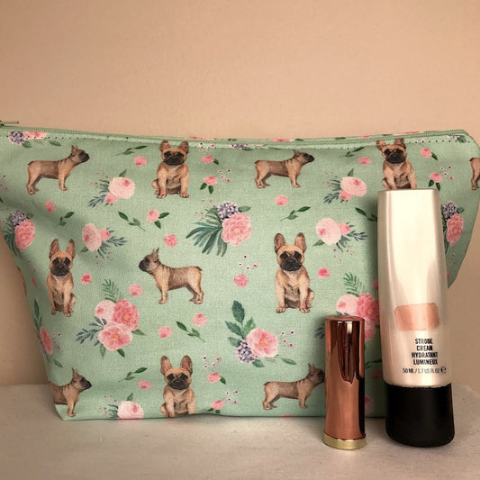French Bulldog Print Make-up/Cosmetic Bag