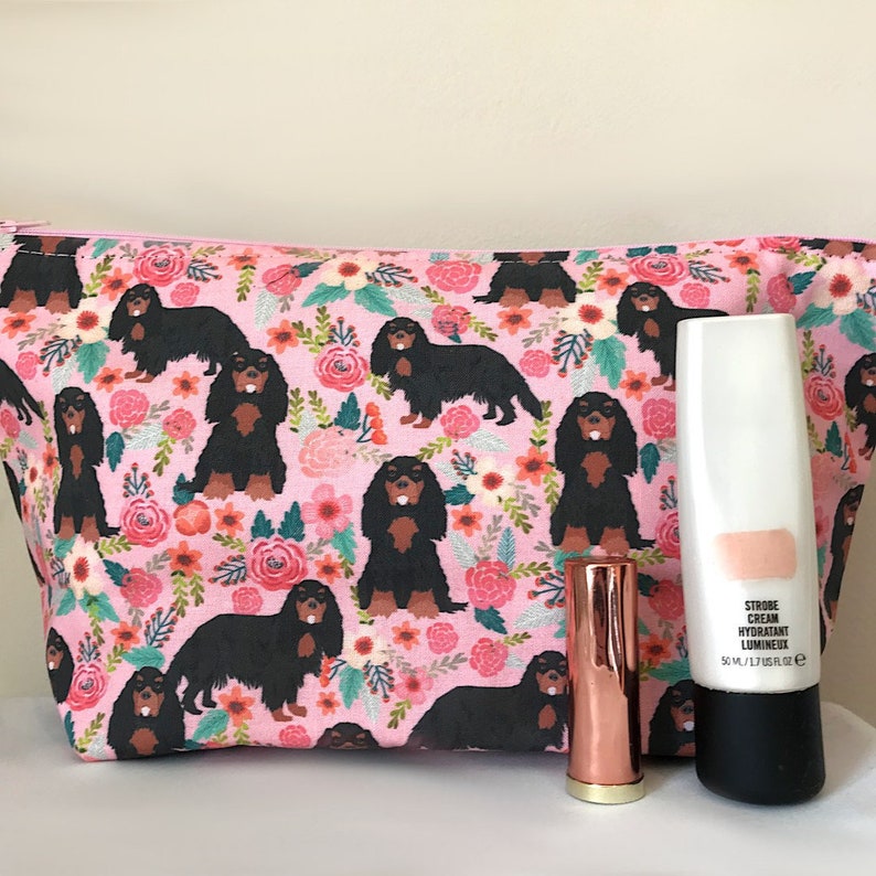 Cavalier King Charles Spaniel Dog Print Makeup/Cosmetic Bag
